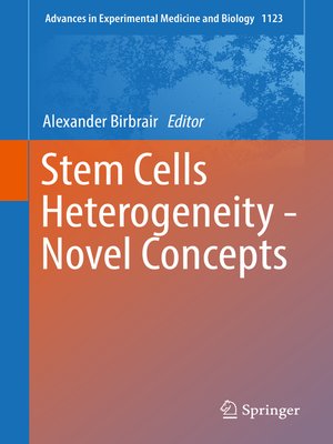 cover image of Stem Cells Heterogeneity--Novel Concepts